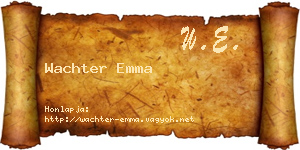 Wachter Emma névjegykártya